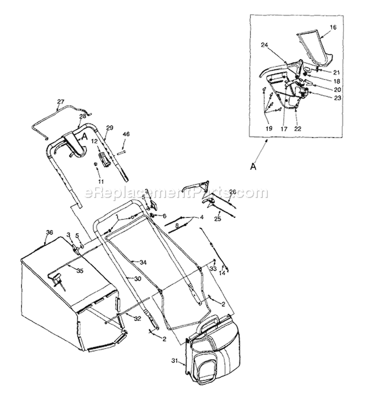 Page C Diagram and Parts List for 12A-999L401 1999 Yard Man Lawn Mower